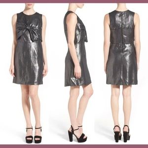 NWT $330 Rachel Antonoff Metallic Bow Front Sheath Dress [SZ‎ 8 ]